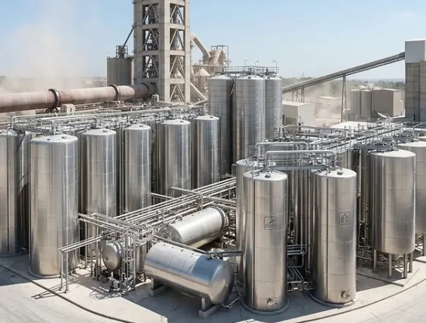 Çimento Sektöründe Paslanmaz Çelik Tank ve Depolama Çözümleri: Turiya Makina’nın Sektöre Özel Yaklaşımı