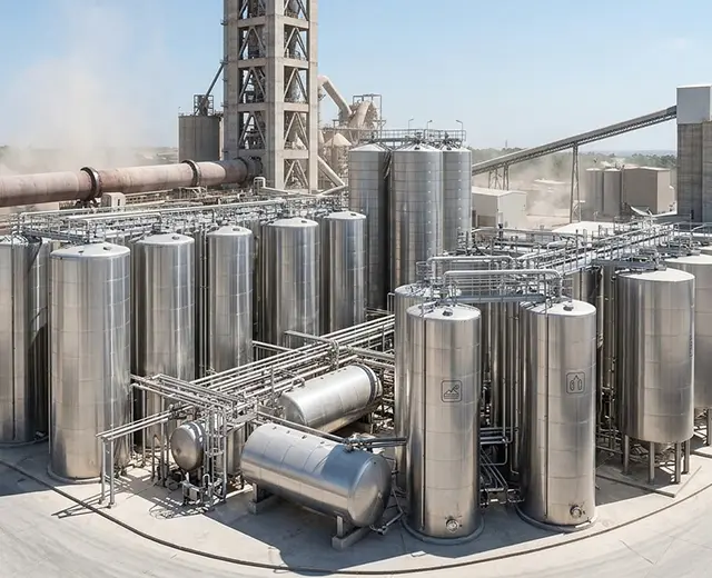 Çimento Sektöründe Paslanmaz Çelik Tank ve Depolama Çözümleri: Turiya Makina’nın Sektöre Özel Yaklaşımı