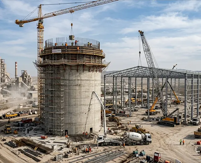 Çimento Fabrikalarında Silo ve Depo İnşaatı: Turiya ile Sıfır Hata, Tam Zamanında Teslim